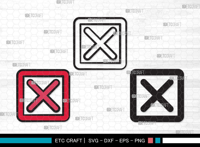 Check Mark SVG Cut File | Tick Mark Svg | Check Box Svg | Cross Mark Svg | Checkbox | Check Mark Clipart SVG ETC Craft 