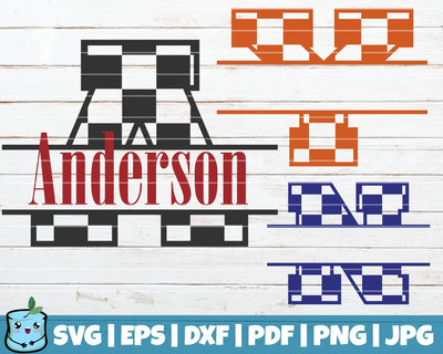 Checkered Monogram Alphabet SVG MintyMarshmallows 
