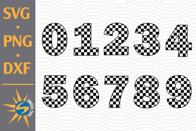 Checkered Numbers SVG, PNG, DXF Digital Files Include SVG SVGStoreShop 
