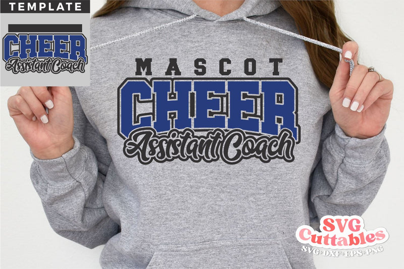 Cheer Assistant Coach svg Cut File - Cheer Template 0070 - svg - eps ...