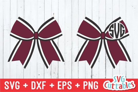Cheer Bow Monogram Frame SVG Svg Cuttables 