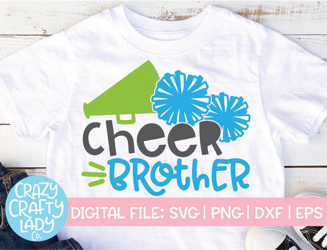 Cheer Brother | Cheerleader SVG Cut File SVG Crazy Crafty Lady Co. 