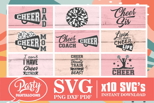 CHEER BUNDLE 01 | cheerleading SVG bundle SVG Partypantaloons 