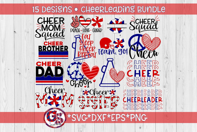 Cheer Bundle SVG DXF EPS PNG SVG Greedy Stitches 