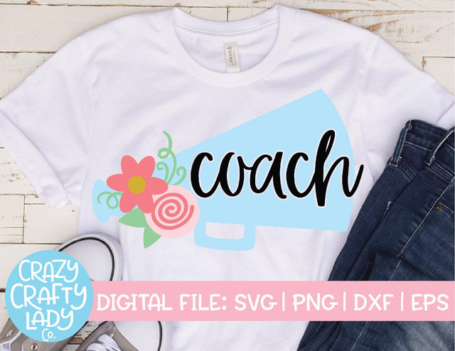Cheer Coach | Cheerleader SVG Cut File SVG Crazy Crafty Lady Co. 