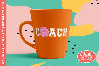 CHEER COACH POM POM | cheerleader coach SVG SVG Partypantaloons 