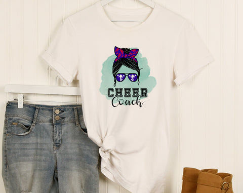 Cheer Coach Sublimation Designs Bundle, 6 Designs, Cheer Coach PNG Files, Cheer Coach Shirt PNG, Cheer Coach Messy Bun PNG Sublimation HappyDesignStudio 