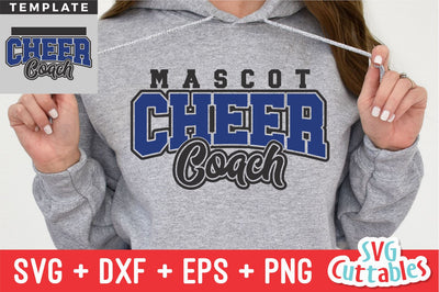 Cheer Coach svg Cut File - Cheer Template 0068- svg - eps - dxf - Cheerleader - Megaphone - Silhouette - Cricut - Digital Download SVG Svg Cuttables 