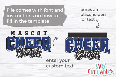 Cheer Coach svg Cut File - Cheer Template 0068- svg - eps - dxf - Cheerleader - Megaphone - Silhouette - Cricut - Digital Download SVG Svg Cuttables 