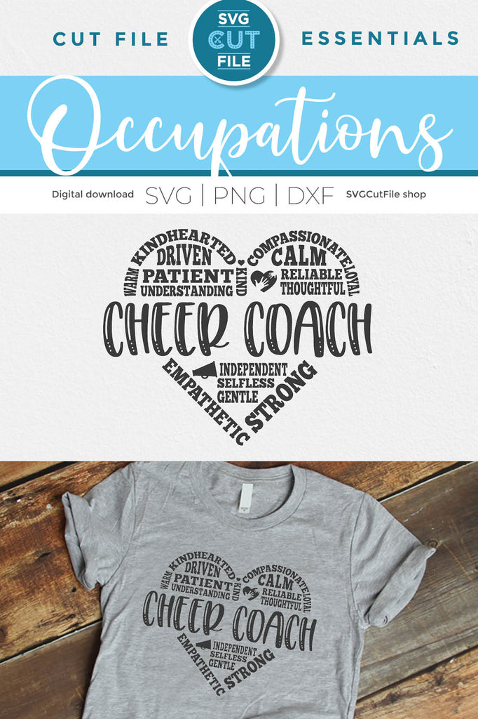 Cheer coach svg for Cricut or Silhouette - So Fontsy