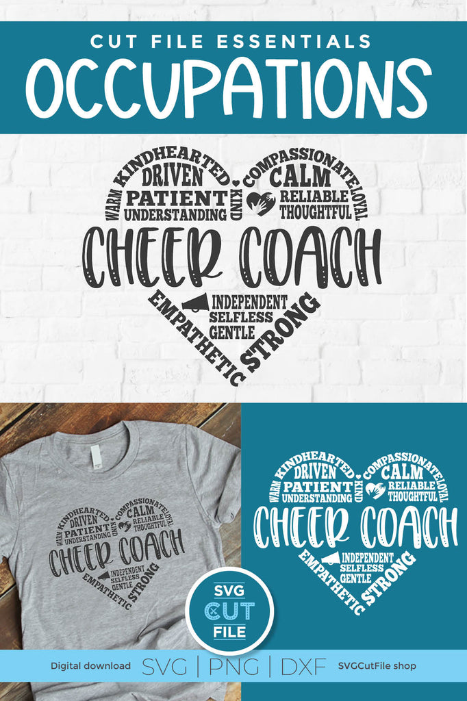 Cheer coach svg for Cricut or Silhouette - So Fontsy