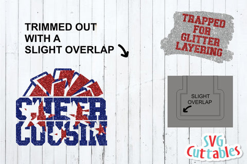 Cheer Cousin svg - Cheer Cut File - svg - dxf - eps - png - Cheer Cut File - Pom Pom - Silhouette - Cricut - Digital Download SVG Svg Cuttables 