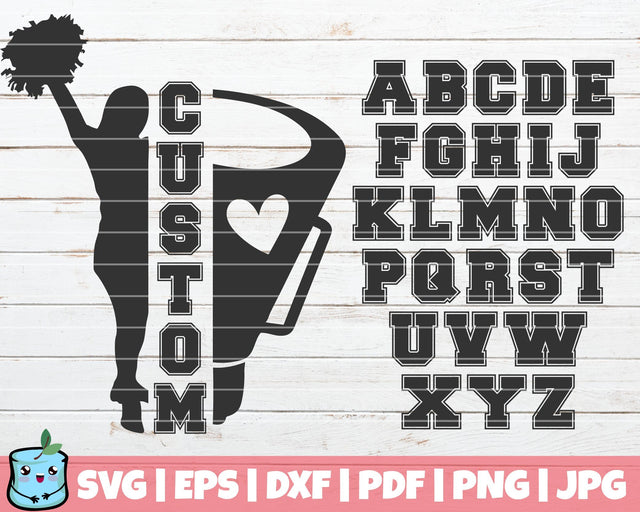 Cheer Custom Frame - Alphabet Included SVG MintyMarshmallows 
