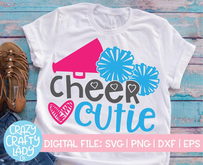 Cheer Cutie | Cheerleader SVG Cut File SVG Crazy Crafty Lady Co. 