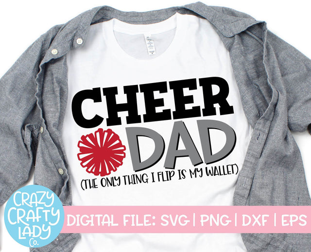Cheer Dad | Cheerleader SVG Cut File SVG Crazy Crafty Lady Co. 