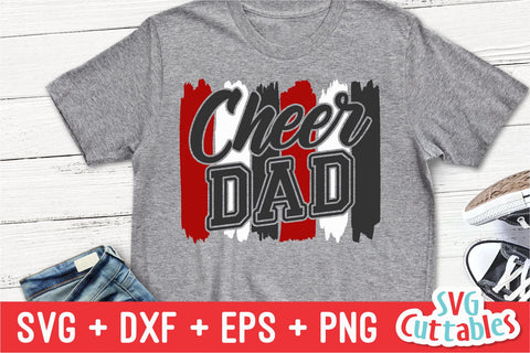 Cheer Dad svg - Cheer Dad Cut File - Cheer Bow svg - dxf - eps - png - Cheerleader - Brush Strokes - Silhouette - Cricut - Digital Download SVG Svg Cuttables 