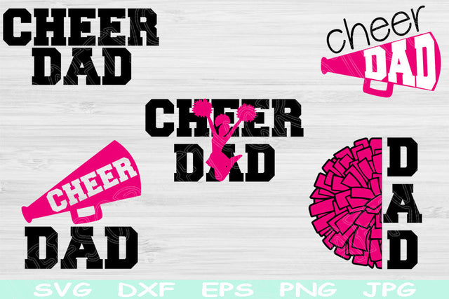 Cheer Dad Svg, Cheer Svg, Cheerleader Svg, Dxf, Png Instant Digital Download Design Svg For Cricut, Glowforge, Silhouette Vector Cut Files SVG TiffsCraftyCreations 