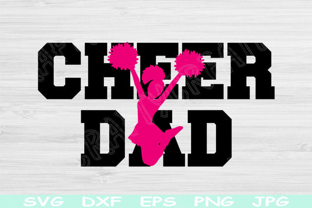 Cheer Dad Svg, Cheer Svg, Cheerleader Svg, Dxf, Png Instant Digital Download Design Svg For Cricut, Glowforge, Silhouette Vector Cut Files SVG TiffsCraftyCreations 