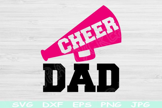 Cheer Dad Svg with Megaphone for Cheerleader Svg For Cricut Cut Files SVG TiffsCraftyCreations 