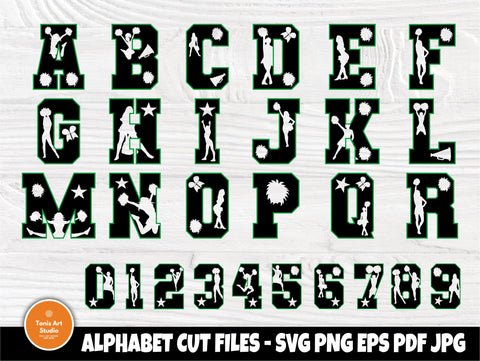 Cheer font SVG, Cheer alphabet cut files SVG TonisArtStudio 