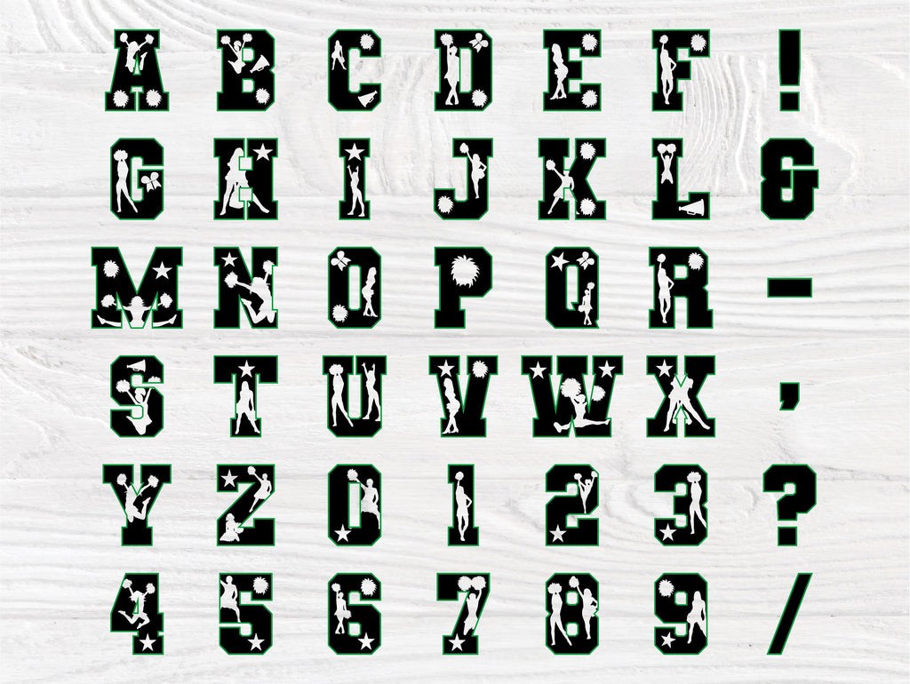 Cheer font SVG, Cheer alphabet cut files - So Fontsy