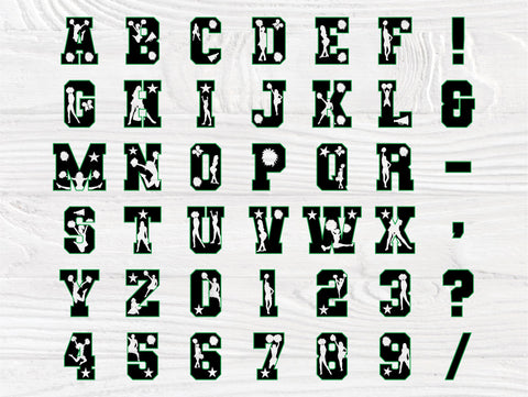 Cheer font SVG, Cheer alphabet cut files SVG TonisArtStudio 
