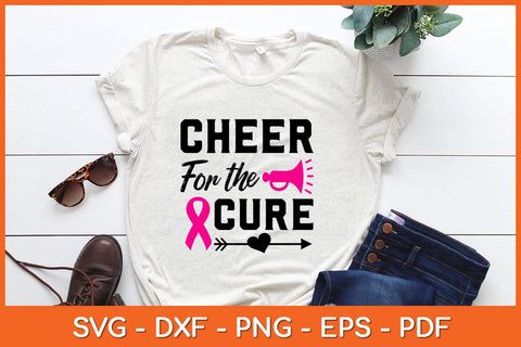 Cheer For A Cure Breast Cancer Awareness Svg Design SVG artprintfile 
