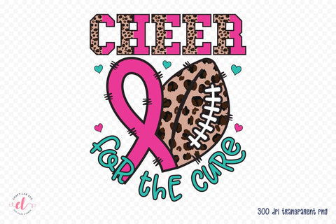 Cheer for the Cure - Breast Cancer PNG Sublimation CraftLabSVG 