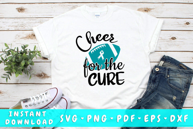 Cheer For The Cure Ovarian Cancer SVG SVG HappyDesignStudio 