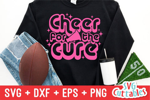 Cheer For The Cure svg - Breast Cancer Awareness - svg - dxf - eps - png - Cut File - Silhouette - Cricut - Digital Download SVG Svg Cuttables 