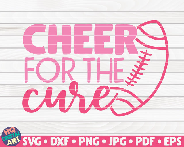 Cheer for the cure SVG | Cancer awareness quote SVG HQDigitalArt 