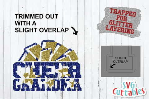 Cheer Grandma svg - Cheer Cut File - svg - dxf - eps - png - Cheer Cut File - Pom Pom - Silhouette - Cricut - Digital Download SVG Svg Cuttables 