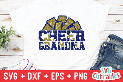 Cheer Grandma svg - Cheer Cut File - svg - dxf - eps - png - Cheer Cut File - Pom Pom - Silhouette - Cricut - Digital Download SVG Svg Cuttables 