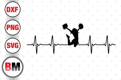 Cheer Heatbeat SVG, PNG, DXF Files SVG BMDesign 