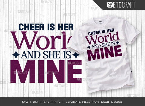Cheer Is Her World SVG Bundle, Cheerleading Svg, Cheer Svg, Cheer Life Svg, Cheer Team Svg, Cheer Quotes, ETC T00170 SVG ETC Craft 