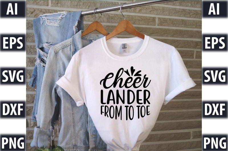 Cheer lander from to toe SVG SVGista 