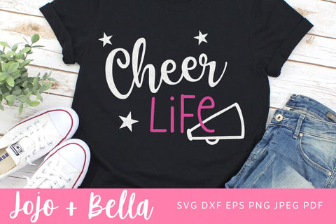 Cheer Life Svg Cheerlife SVG, Cheerleading Svg, Cheerleading Megaphone, Cheerleader Svg Cheer Cone Svg Pom Poms Svg Cheer Cut File Bundle SVG Jojo&Bella 