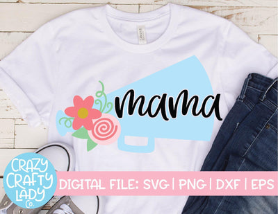 Cheer Mama | Cheerleader SVG Cut File SVG Crazy Crafty Lady Co. 