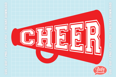 CHEER MEGAPHONE | cheerleading SVG SVG Partypantaloons 
