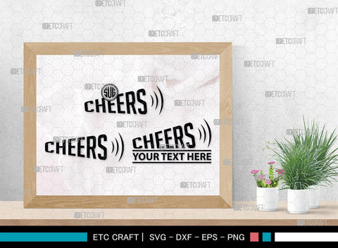 Cheer Megaphone Monogram, Cheer Megaphone SVG, Cheer Silhouette, Megaphone Svg, Sports svg, Cheers Svg, SB00113 SVG ETC Craft 