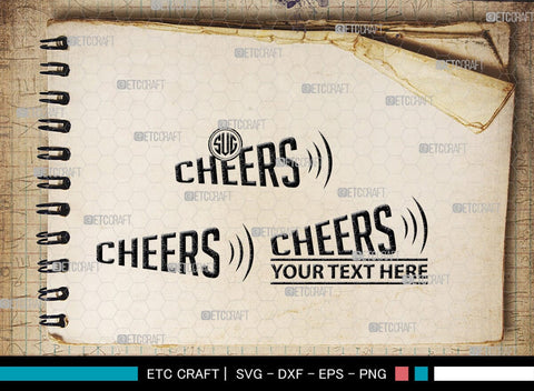Cheer Megaphone Monogram, Cheer Megaphone SVG, Cheer Silhouette, Megaphone Svg, Sports svg, Cheers Svg, SB00113 SVG ETC Craft 