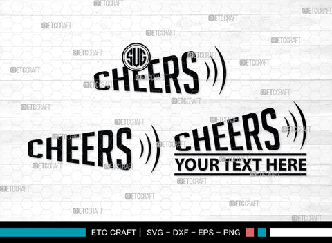 Cheer Megaphone Monogram, Cheer Megaphone SVG, Cheer Silhouette, Megaphone Svg, Sports svg, Cheers Svg, SB00113 SVG ETC Craft 