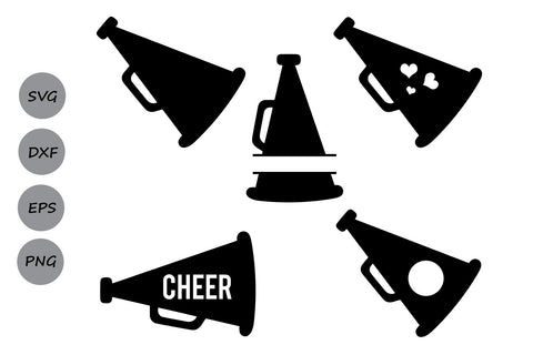 Cheer Megaphone Monogram| Cheerleader SVG Cut Files SVG CosmosFineArt 