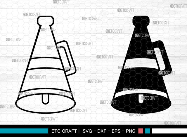 Cheer Megaphone SVG, Megaphone Svg, Cheerleading Megaphone Svg, Megaphone Icon Svg, Cheer Megaphone SVG ETC Craft 