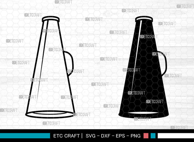 Cheer Megaphone SVG, Megaphone Svg, Cheerleading Megaphone Svg, Megaphone Icon Svg, Cheer Megaphone SVG ETC Craft 