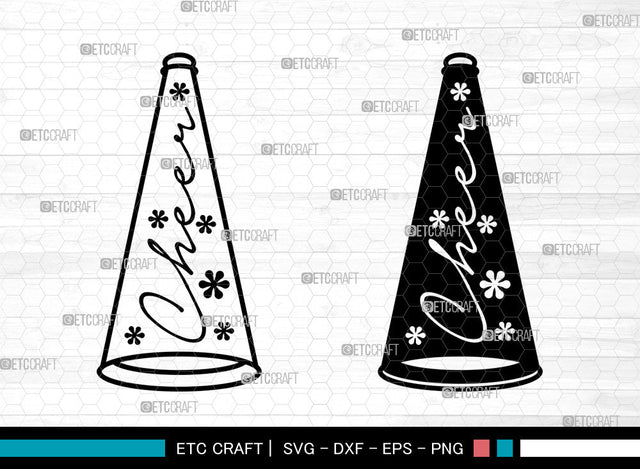 Cheer Megaphone SVG, Megaphone Svg, Cheerleading Megaphone Svg, Megaphone Icon Svg, Cheer Megaphone SVG ETC Craft 