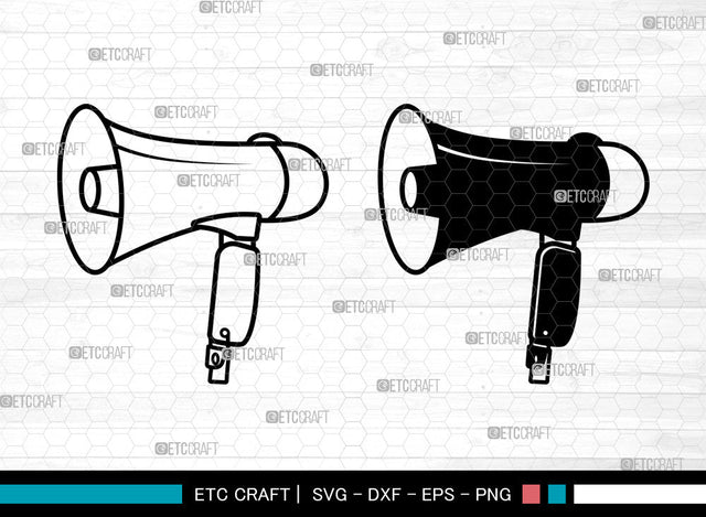 Cheer Megaphone SVG, Megaphone Svg, Cheerleading Megaphone Svg, Megaphone Icon Svg, Cheer Megaphone SVG ETC Craft 