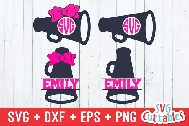 Cheer Megaphones Svg Cuttables 