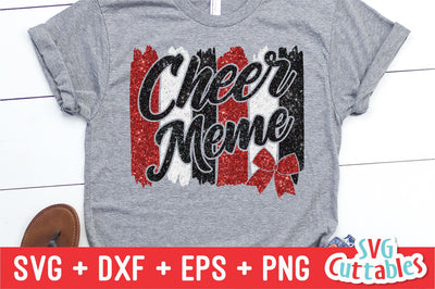 Cheer Meme svg - Cheer Grandma Cut File - Cheer Bow svg - dxf - eps - png - Cheerleader - Brush Strokes - Silhouette - Cricut - Digital File SVG Svg Cuttables 