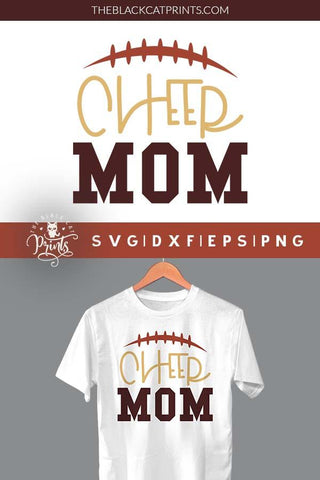 Cheer Mom-2 | Football Cut File SVG TheBlackCatPrints 